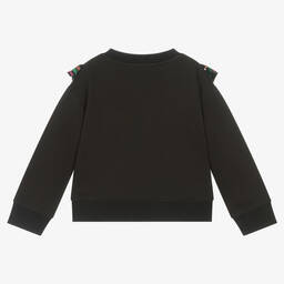 Stella McCartney Kids-Черный свитшот с вышитыми желудями | Childrensalon Outlet