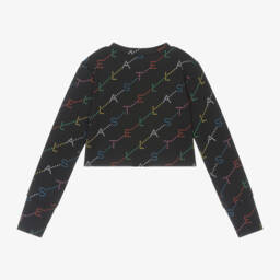 Stella McCartney Kids-Черный спортивный топ для девочек (UPF50+) | Childrensalon Outlet