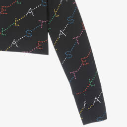 Stella McCartney Kids-Черный спортивный топ для девочек (UPF50+) | Childrensalon Outlet