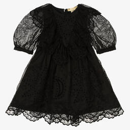Stella McCartney Kids-Girls Black Silk Dress | Childrensalon Outlet