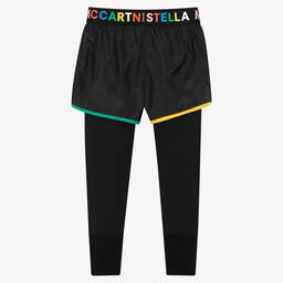 Stella McCartney Kids-Черные спортивные шорты и легинсы для девочек | Childrensalon Outlet