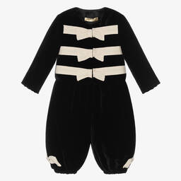 Stella McCartney Kids-Черный бархатный топ и штанишки для девочек | Childrensalon Outlet