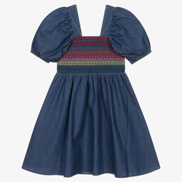Stella McCartney Kids-Girls Blue Chambray Dress | Childrensalon Outlet