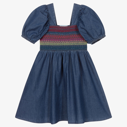 Stella McCartney Kids-Girls Blue Chambray Dress | Childrensalon Outlet