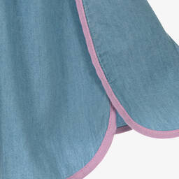 Stella McCartney Kids-Girls Blue Chambray Dungaree Dress | Childrensalon Outlet