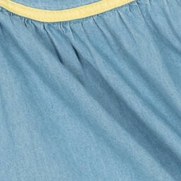 Stella McCartney Kids-Girls Blue Cotton Chambray Dress | Childrensalon Outlet