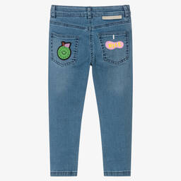 Stella McCartney Kids-Girls Blue Denim Patches Jeans | Childrensalon Outlet