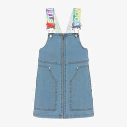 Stella McCartney Kids-Girls Blue Denim Pinafore Dress | Childrensalon Outlet