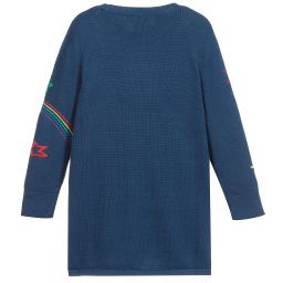 Stella McCartney Kids-Синее трикотажное платье для девочек | Childrensalon Outlet