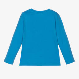 Stella McCartney Kids-Голубой топ из органического хлопка для девочек | Childrensalon Outlet
