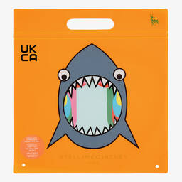 Stella McCartney Kids-Голубой купальник с попугаями (UPF50+) | Childrensalon Outlet