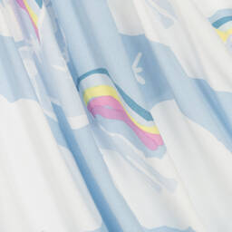 Stella McCartney Kids-Голубая юбка с радугами и единорогами | Childrensalon Outlet