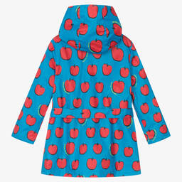 Stella McCartney Kids-Girls Blue & Red Apple Raincoat | Childrensalon Outlet