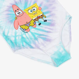 Stella McCartney Kids-Girls Blue SpongeBob Swimsuit (UPF50+) | Childrensalon Outlet