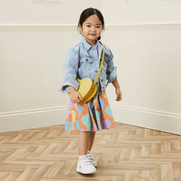 Stella McCartney Kids-Голубая джинсовая куртка со звездами для девочек | Childrensalon Outlet