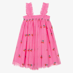 Stella McCartney Kids-Платье из тюля с цветами сакуры для девочек | Childrensalon Outlet