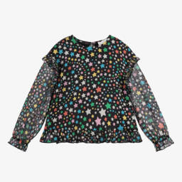 Stella McCartney Kids-Girls Chiffon Blouse with Stars | Childrensalon Outlet