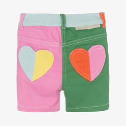 Stella McCartney Kids-شورت أطفال بناتي قطن دنيم بألوان بلوك | Childrensalon Outlet