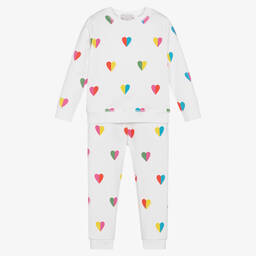 Stella McCartney Kids-Спортивный костюм с разноцветными сердечками | Childrensalon Outlet