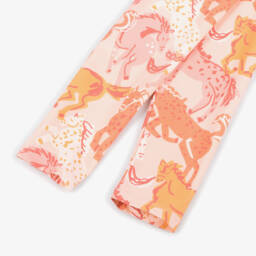 Stella McCartney Kids-Girls Coral Equestrian Pattern Leggings | Childrensalon Outlet