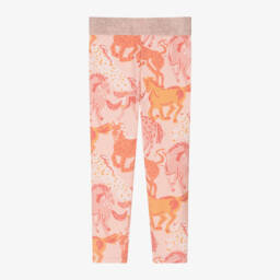 Stella McCartney Kids-Girls Coral Equestrian Pattern Leggings | Childrensalon Outlet