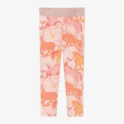 Stella McCartney Kids-Girls Coral Equestrian Pattern Leggings | Childrensalon Outlet