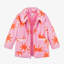 Stella McCartney Kids-Girls Cosmic Star Faux Fur Jacket | Childrensalon Outlet