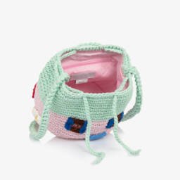 Stella McCartney Kids-Girls Cottage-Inspired Pink Knit Bag | Childrensalon Outlet