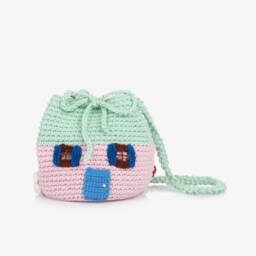 Stella McCartney Kids-Girls Cottage-Inspired Pink Knit Bag | Childrensalon Outlet