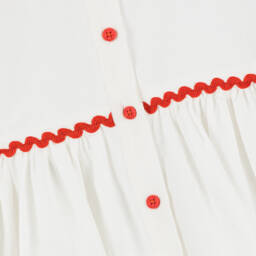 Stella McCartney Kids-Girls Cream Berry Adorned Frock | Childrensalon Outlet