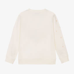 Stella McCartney Kids-Girls Cream Floral Cotton Jumper | Childrensalon Outlet