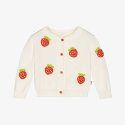 Stella McCartney Kids-Girls Cream Knit Strawberry Sweater | Childrensalon Outlet