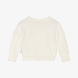 Stella McCartney Kids-Girls Cream Knit Strawberry Sweater | Childrensalon Outlet
