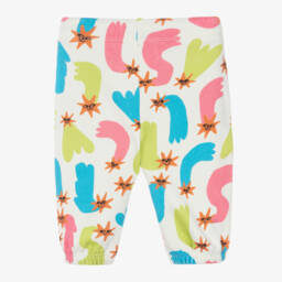 Stella McCartney Kids-Girls Cream Organic Cotton Star Trousers | Childrensalon Outlet