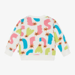 Stella McCartney Kids-Girls Cream Organic Star Top | Childrensalon Outlet