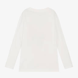 Stella McCartney Kids-توب ألباكا قطن لون عاجي للبنات | Childrensalon Outlet