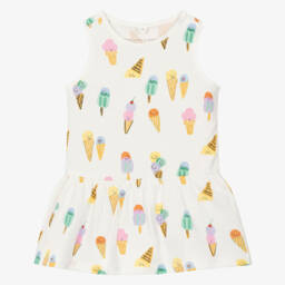 Stella McCartney Kids-Платье Кремовое Удовольствие для девочек | Childrensalon Outlet