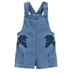 Stella McCartney Kids-Girls Denim Dungaree Shorts | Childrensalon Outlet