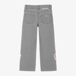 Stella McCartney Kids-Girls Denim Horse Motif Trousers | Childrensalon Outlet
