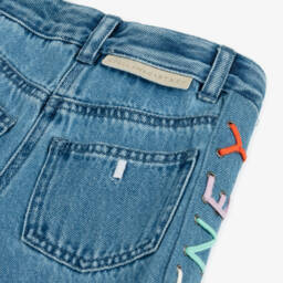 Stella McCartney Kids-Girls Denim Trousers in Classic Blue | Childrensalon Outlet