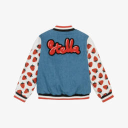 Stella McCartney Kids-جاكيت جينز للبنات بتصميم رقع الفارسيتي | Childrensalon Outlet