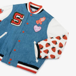 Stella McCartney Kids-جاكيت جينز للبنات بتصميم رقع الفارسيتي | Childrensalon Outlet