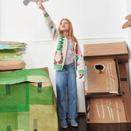 Stella McCartney Kids-Girls Denim Wide-Leg Trousers | Childrensalon Outlet