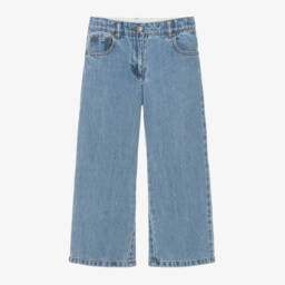 Stella McCartney Kids-Girls Denim Wide-Leg Trousers | Childrensalon Outlet