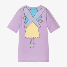 Stella McCartney Kids-Платье из хлопка волшебного сиреневого цвета для девочек | Childrensalon Outlet