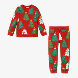 Stella McCartney Kids-Girls Festive Red Print Tracksuit | Childrensalon Outlet