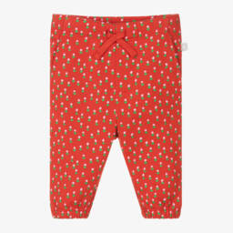 Stella McCartney Kids-Girls Floral Cotton Red Joggers | Childrensalon Outlet