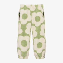 Stella McCartney Kids-بنطلون رياضي فليس شيربا لون أخضر للبنات | Childrensalon Outlet