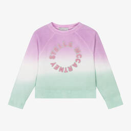 Stella McCartney Kids-Girls Green Cotton Ombré Sweatshirt | Childrensalon Outlet