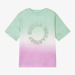 Stella McCartney Kids-تيشيرت قطن عضوي لون أخضر للبنات | Childrensalon Outlet